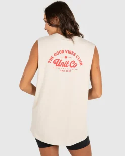 Unit Clothing UNIT - Ladies Good Vibes Muscle Tee Clearance