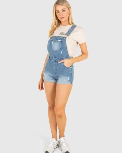 Unit Clothing UNIT Ladies Bailey Denim Overalls BLUE Online