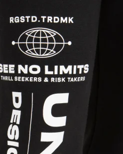 Unit Clothing UNIT Mens Worldwide Track Pants BLACK Hot