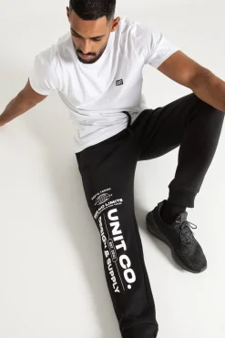 Unit Clothing UNIT Mens Worldwide Track Pants BLACK Hot